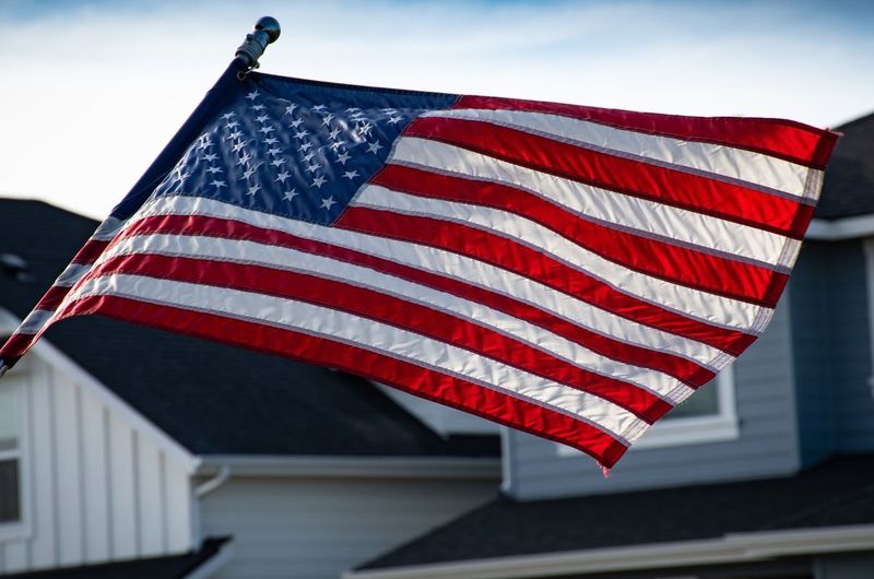 Medium american flag blur close up 1069000